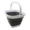thumbnail image 1 of SAMMART 10L (2.6 gallon) Collapsible Rectangular Handy Basket / Bucket (1, White/Grey), 1 of 2