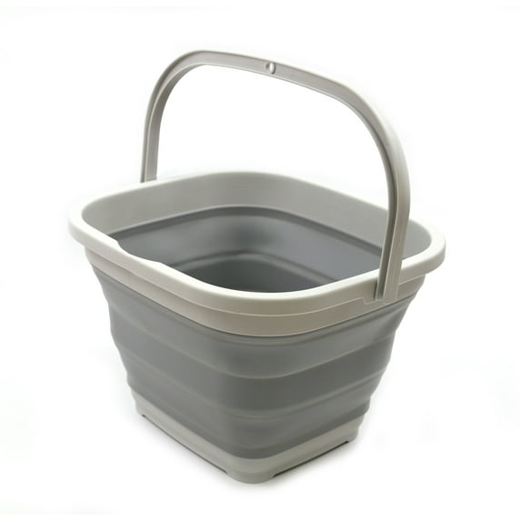 SAMMART 10L (2.6 gallon) Collapsible Rectangular Handy Basket / Bucket