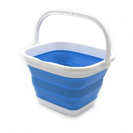 SAMMART 10L (2.6 gallon) Collapsible Rectangular Handy Basket / Bucket