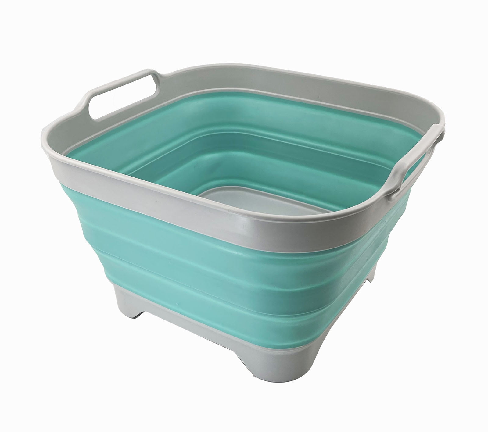 SAMMART 10L (2.6 gallons) Collapsible Plastic Dishpan with Draining ...