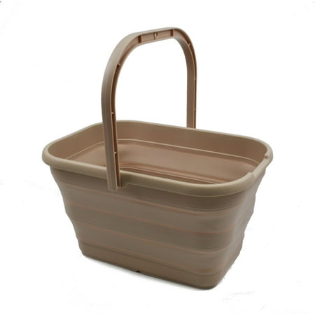 SAMMART 12L (3.1 Gallon) Collapsible Rectangular Handy Basket / Bucke
