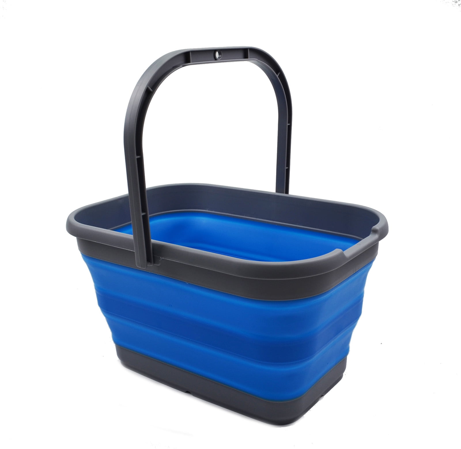 SAMMART 12L Collapsible Handy Basket / Bucket with Handle - Plastic ...