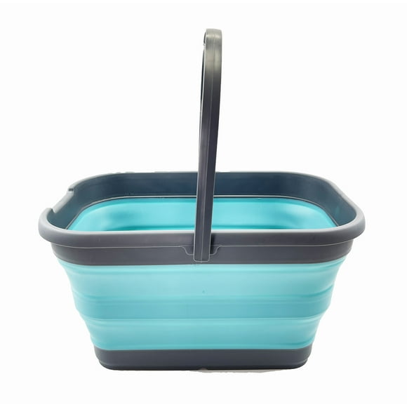 SAMMART 12L (3.1 Gallon) Collapsible Rectangular Handy Bucket/Multiuse Foldable Water Pail for Camping, Fishing