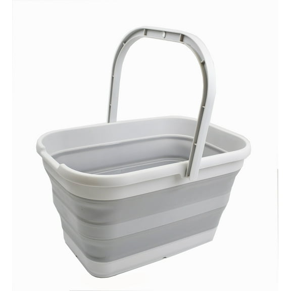 SAMMART 12L (3.17 Gallon) Collapsible Rectangular Handy Basket / Bucket