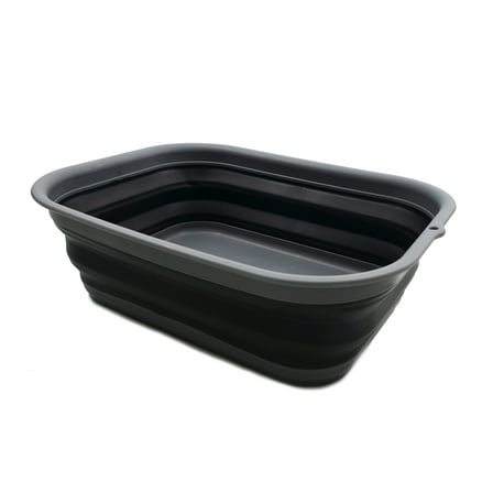 SAMMART 12L (3.17 Gallon) Collapsible Tub - Foldable Dish Tub - Portable Washing Basin - Space Saving Plastic Washtub