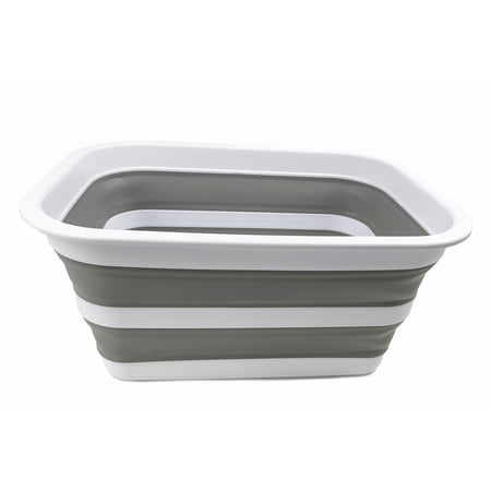 SAMMART 12L (3.17Gallon) Collapsible Tub - Portable Outdoor Picnic Tray - Portable Washing Basin - Space Saving Plastic Washtub