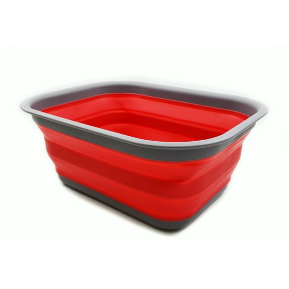 SAMMART 15L (3.96 Gallon) Collapsible Tub - Portable Outdoor Picnic Basket / Crater - Foldable Washing Tub - Space Saving Storage Container