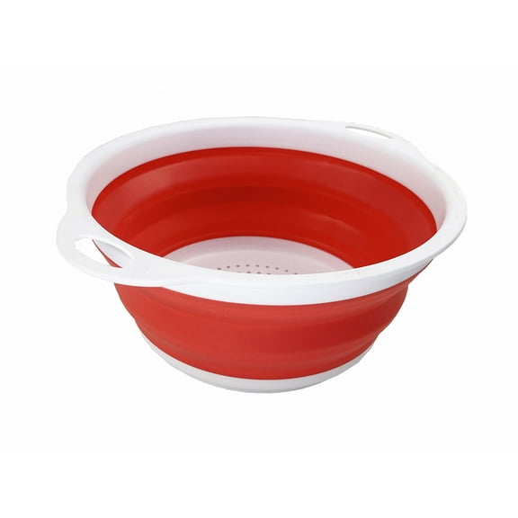 SAMMART 2.6L (0.68 Gallon) Collapsible Colander - Foldable Dish Colander - Portable/Space Saving Colander