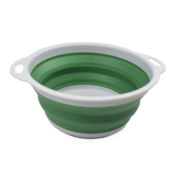 SAMMART 2.6L (0.68 Gallon) Collapsible Tub - Foldable Dish Tub - Portable Washing Basin - Space Saving