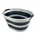 thumbnail image 1 of SAMMART 23L (6 Gallons) Collapsible Plastic Laundry Basket - Oval Tub / Basket - Foldable Storage Container / Organizer - Portable Washing Tub - Space Saving Laundry Hamper, 1 of 7