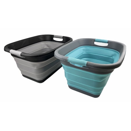 SAMMART 25L (6.6 Gallon) Collapsible Laundry Basket/Tub - Foldable Storage Container/Organizer, Water Capacity: 20L