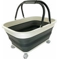 thumbnail image 1 of SAMMART 26L (6.8 Gallons) Collapsible Plastic Laundry Basket with Handle & Wheels-Foldable Pop Up Storage Container/Basket with handle and Wheels-Portable Washing Tub, 1 of 6