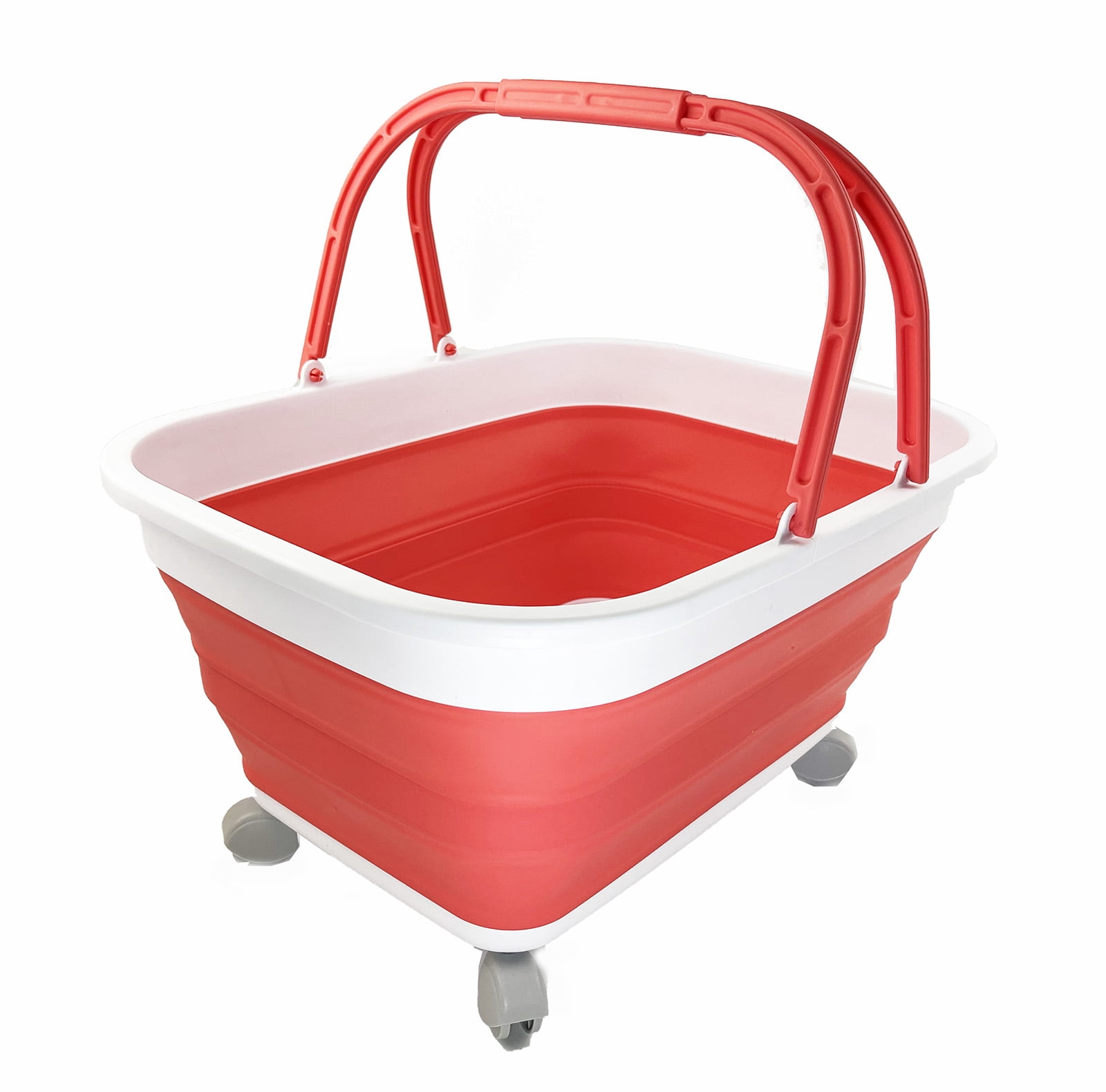 SAMMART 26L Collapsible Laundry Baskets (2-Pack) - Foldable Pop-Up Storage With Handles
