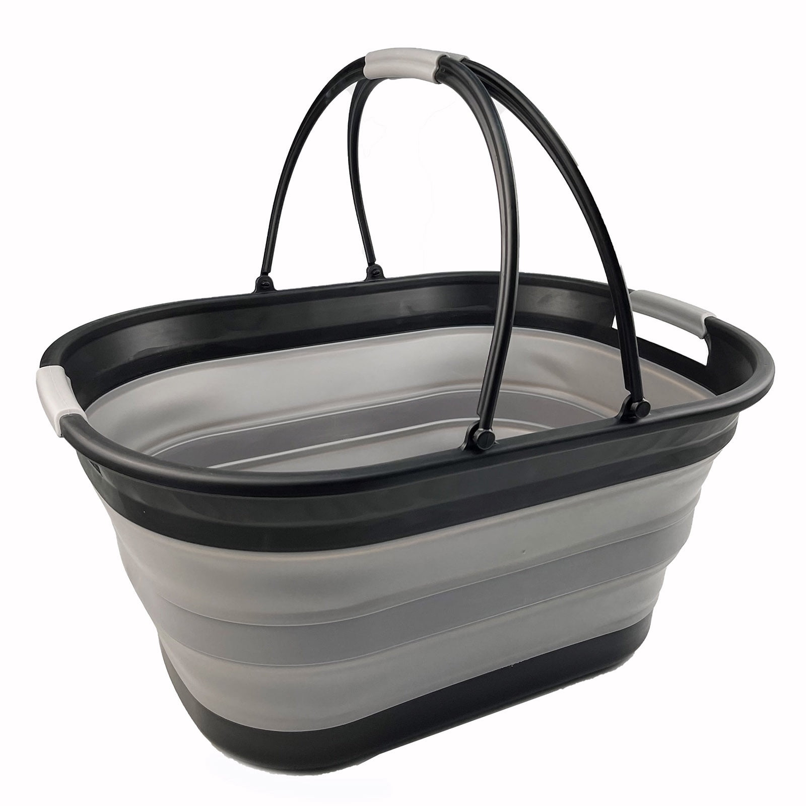 SAMMART 38L (10 Gallons) Collapsible Plastic Laundry Basket - Foldable Storage Container/Organizer - Portable Washing Tub - Space Saving Laundry Hamper