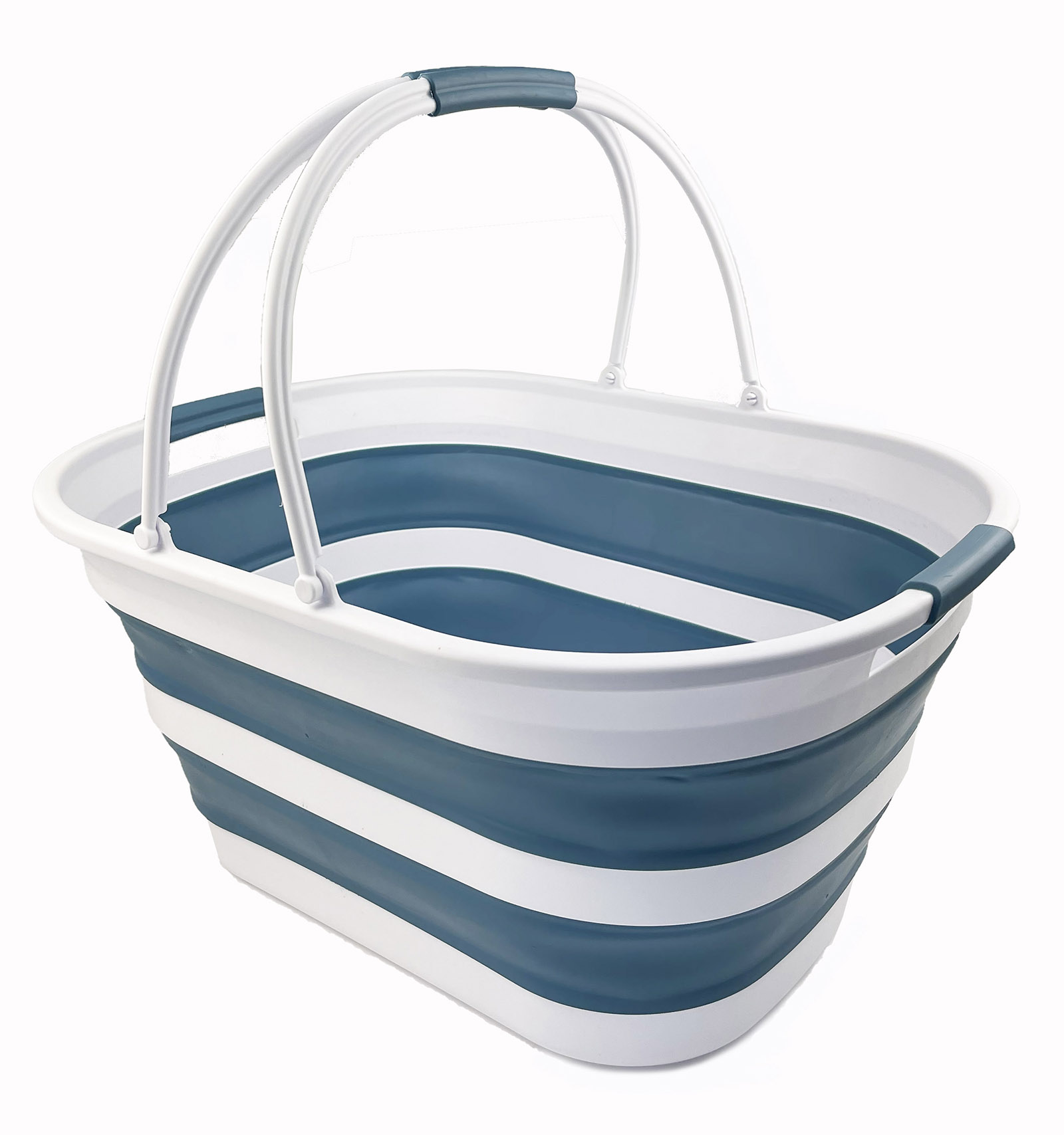 SAMMART 38L (10 Gallons) Collapsible Plastic Laundry Basket - Foldable Storage Container/Organizer - Portable Washing Tub - Space Saving Laundry Hamper