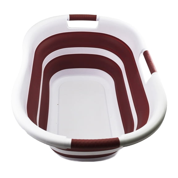 SAMMART 40L (10.5 gallon) Collapsible Plastic Laundry Basket - Foldable Pop Up Storage Container / Organizer - Portable Washing Tub - Space Saving Hamper / Basket