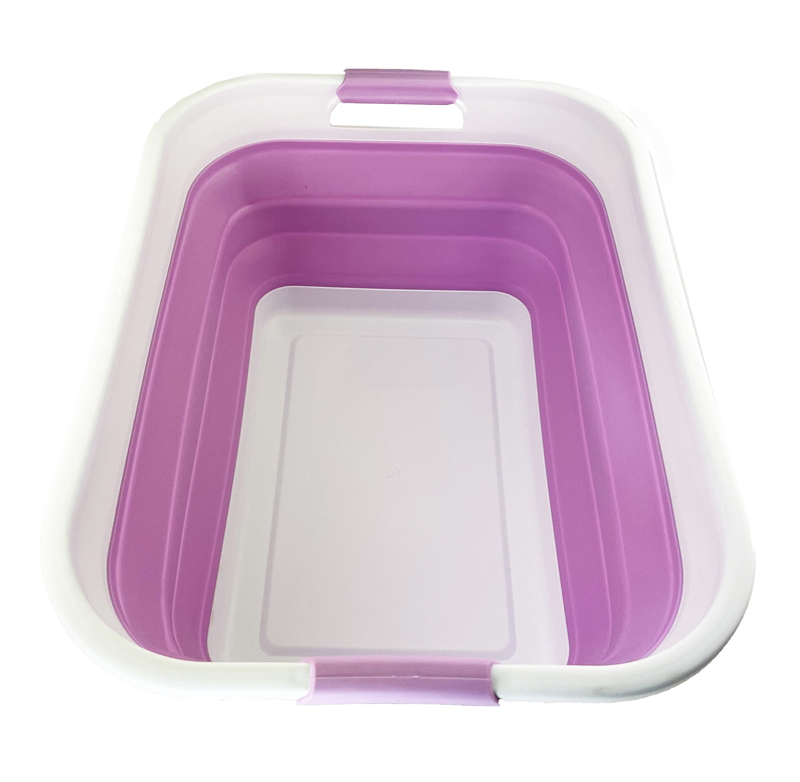 SAMMART 41L (10.8 gallon) Collapsible Plastic Laundry Basket - Foldable Pop Up Storage Container/Organizer - Portable Washing Tub - Space Saving Hamper/Basket
