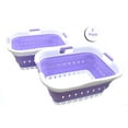 thumbnail image 1 of SAMMART 41L (10.8 gallon)Set of 2 Collapsible 3 Handled Plastic Laundry Basket-Foldable Pop Up Storage Container/Organizer-Space Saving Hamper/Basket, 1 of 8