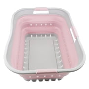 SAMMART 42L 11 gallon Collapsible Plastic Laundry Basket - Foldable Pop Up Storage Container/Organizer - Portable Washing Tub - Space Saving Hamper/Basket