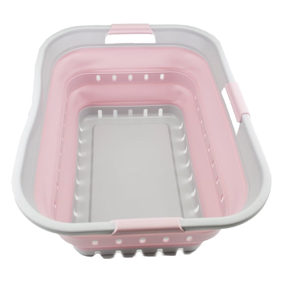 SAMMART 42L (11 gallon) Collapsible Plastic Laundry Basket - Foldable Pop Up Storage Container/Organizer - Portable Washing Tub - Space Saving Hamper/Basket