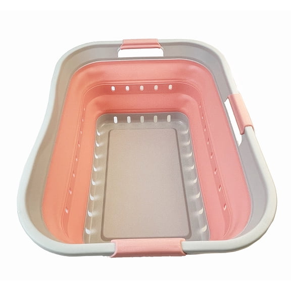 SAMMART 42L (11 gallon) Collapsible Plastic Laundry Basket - Foldable Pop Up Storage Container/Organizer - Space Saving Hamper/Basket