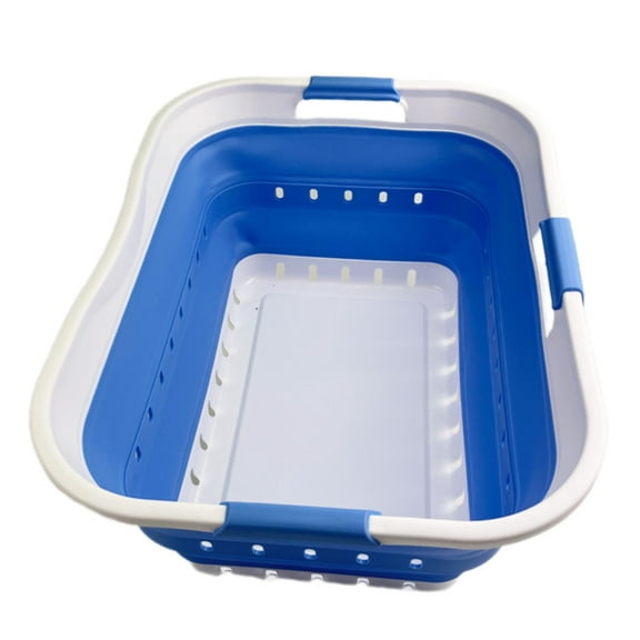 SAMMART 42L (11 gallon) Collapsible Plastic Laundry Basket - Foldable Pop Up Storage Container/Organizer - Space Saving Hamper/Basket