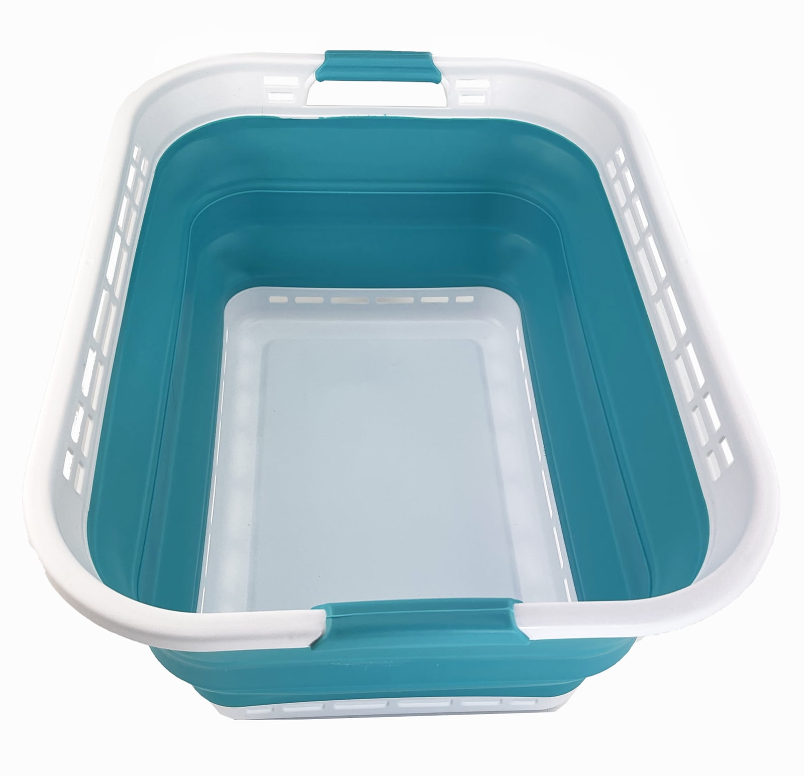 SAMMART 42L (11 gallons) Collapsible Plastic Laundry Hamper/Basket - Foldable Storage Container/Organizer - Portable Laundry Basket - Easy Storage Space Saving