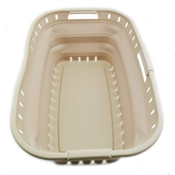 SAMMART 44L Collapsible Plastic Laundry Basket - Foldable Pop Up Storage Container/Organizer - Portable Washing Tub - Space Saving Hamper/Basket