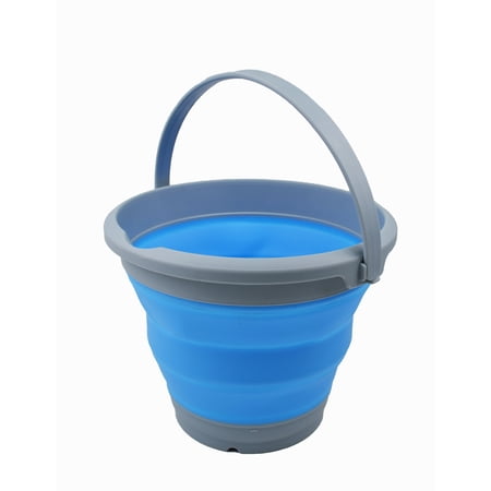 SAMMART 5.5L (1.4 Gallon) Collapsible Plastic Bucket - Foldable Round Tub - Portable Fishing Water Pail - Space Saving Outdoor Waterpot