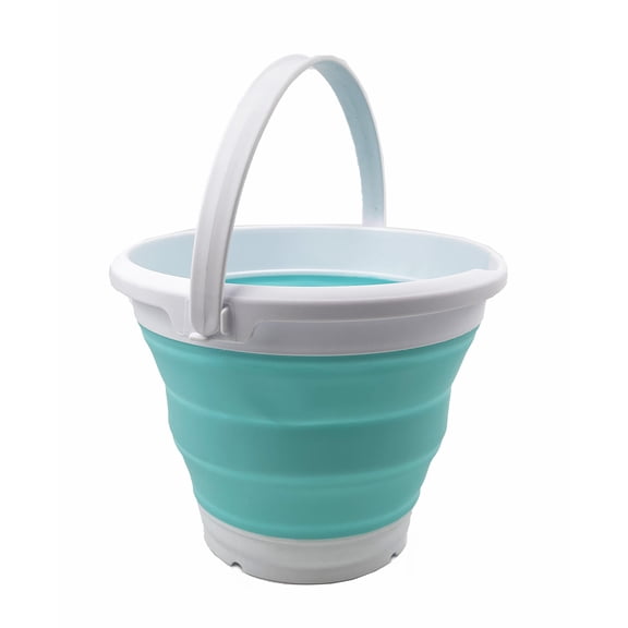 SAMMART 5.5L (1.4 Gallon) Collapsible Plastic Bucket - Foldable Round Tub - Portable Fishing Water Pail - Space Saving Outdoor Waterpot