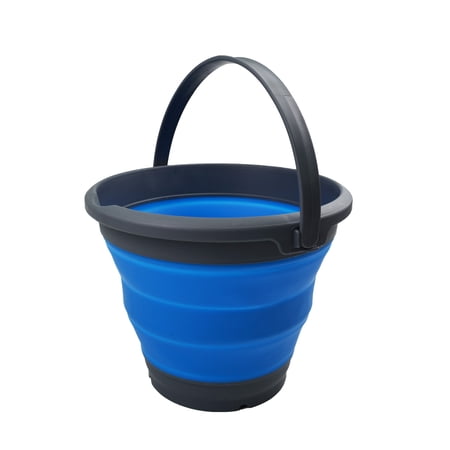 SAMMART 5.5L (1.4 Gallon) Collapsible Plastic Bucket - Foldable Round Tub - Portable Fishing Water Pail - Space Saving Outdoor Waterpot