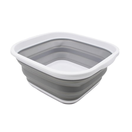 SAMMART 5.5L (1.4 Gallons) Collapsible Tub - Foldable Dish Tub - Portable Washing Basin - Space Saving Plastic Washtub