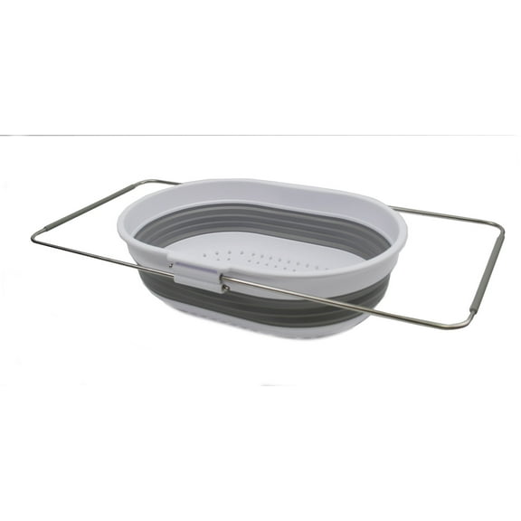 SAMMART 5L (1.3 gallon) Expandable & Collapsible Over The Sink Rectangular Colander