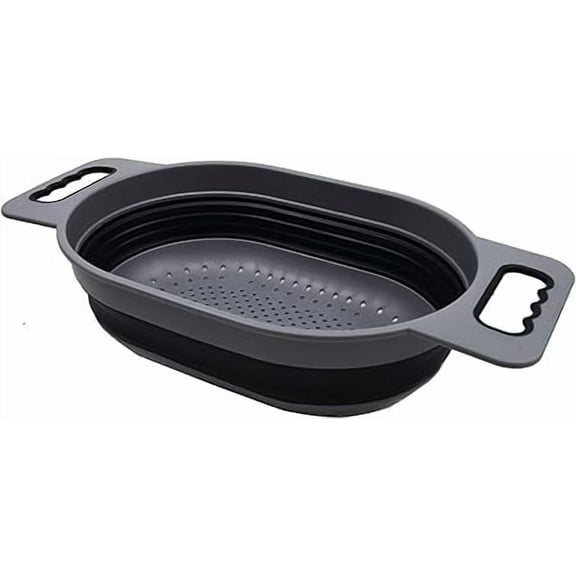 SAMMART 5L (1.3 gallon) Over The Sink Oval Colander