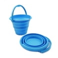 thumbnail image 1 of SAMMART 5L (1.32Gallon) Set of 2 Collapsible Fishing Bucke - Foldable Round Tub - Portable Plastic Water Pail - Space Saving Outdoor Waterpot - Trunk Organizer for All Types of Vehicles, 1 of 7
