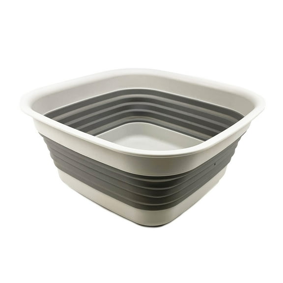 SAMMART 8L (2.1 Gallon) Collapsible Tub - Foldable Dish Tub - Portable Washing Basin - Space Saving Plastic Washtub