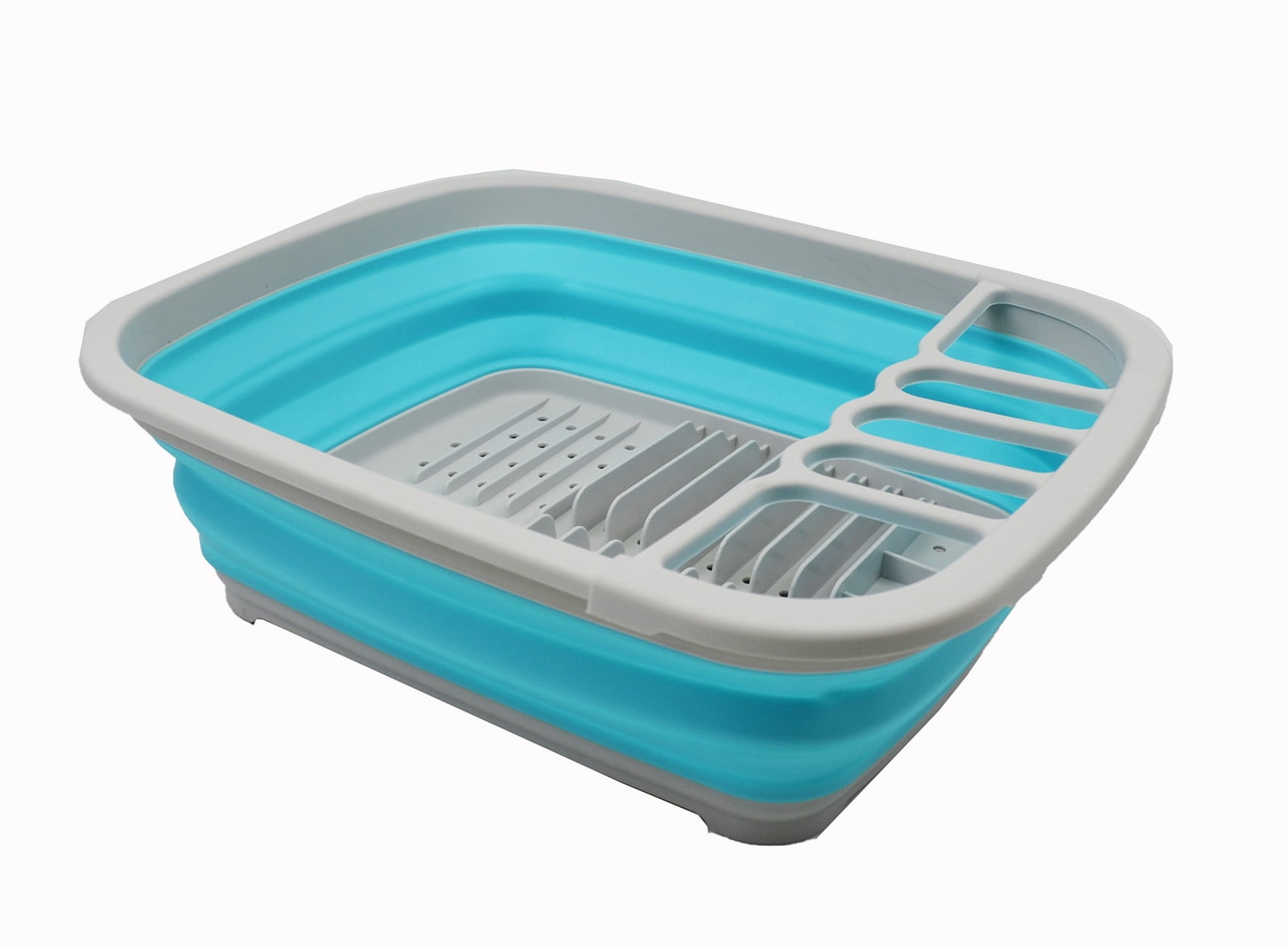 SAMMART 8L (2.11Gallons) Collapsible Dish Drainer with Drainer Board