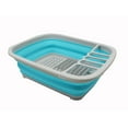 thumbnail image 1 of SAMMART 8L (2.11Gallons) Collapsible Dish Drainer with Drainer Board - Foldable Drying Rack Set - Portable Dinnerware Organizer - Space Saving Kitchen Storage Tray, 1 of 10