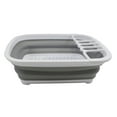thumbnail image 1 of SAMMART 8L (2.11Gallons) Collapsible Dish Drainer - Foldable Drying Rack - Portable Dinnerware Organizer - Space Saving, 1 of 5