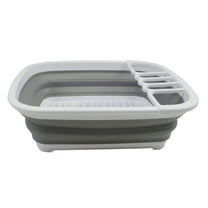SAMMART 8L (2.11Gallons) Collapsible Dish Drainer - Foldable Drying Rack - Portable Dinnerware Organizer - Space Saving