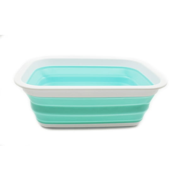 SAMMART 9.2L (2.37Gallon) Collapsible Tub - Portable Outdoor Picnic Basket/Crater - Foldable Shopping Bag - Space Saving Storage Container