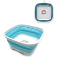 thumbnail image 1 of SAMMART 9.3L (2.46Gallon) Collapsible Dishpan with Draining Plug - Foldable Washing Basin - Portable Dish Washing Tub - Space Saving Kitchen Storage Tray, 1 of 7