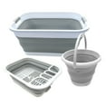 thumbnail image 1 of SAMMART COMBO 002 41L Collapsible Laundry Basket & Dish Drainer & 10L Bucket - Perfect Outdoor & Picnic - Space Saving Storage Container, 1 of 7