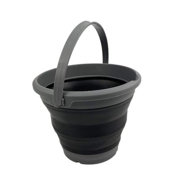 SAMMART Collapsible Plastic Bucket - Foldable Round Tub with Handle - Pop Up Saving