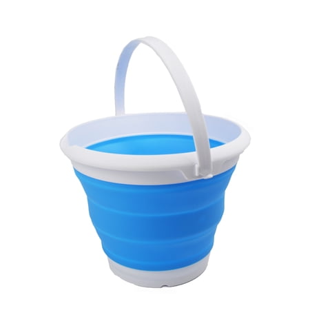 SAMMART Collapsible Plastic Bucket - Foldable Tub - Portable Fishing Water Pail - Space Saving Outdoor Waterpot