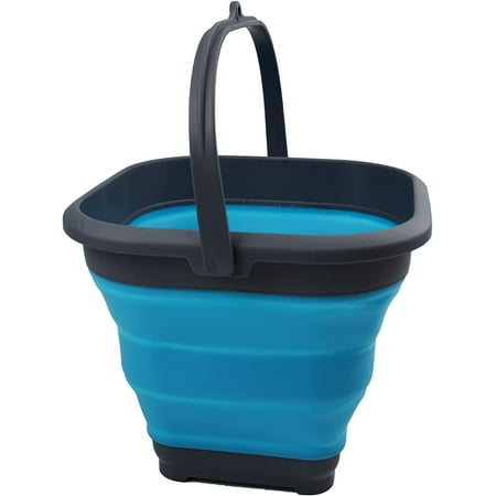 SAMMART Collapsible Plastic Bucket - Foldable Tub - Portable Fishing Water Pail - Space Saving Outdoor Waterpot