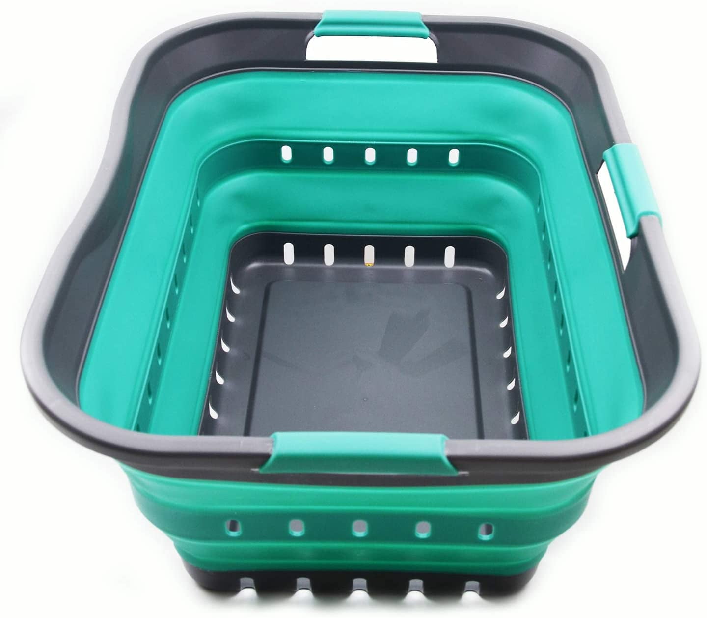 SAMMART Collapsible Plastic Laundry Basket - Foldable Pop Up Storage Container/Organizer - Portable Washing Tub - Space Saving Hamper/Basket