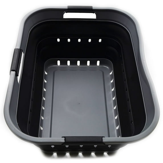 SAMMART Collapsible Plastic Laundry Basket - Foldable Pop Up Storage Container/Organizer - Portable Washing Tub - Space Saving Hamper/Basket
