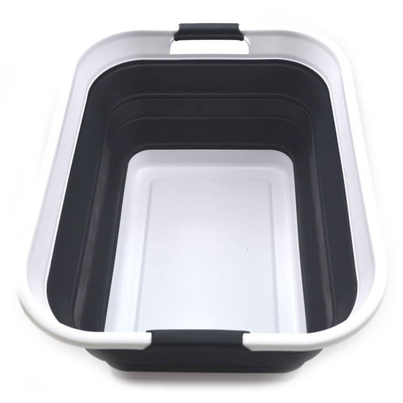 SAMMART Collapsible Plastic Laundry Basket - Foldable Pop Up Storage Container/Organizer - Portable Washing Tub - Space Saving Hamper/Basket