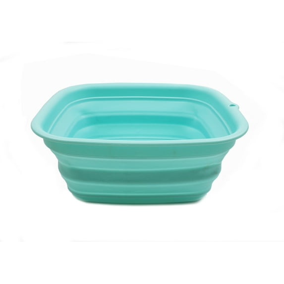 SAMMART Collapsible Tub - Foldable Dish Tub - Portable Washing Basin - Space Saving Plastic Washtub